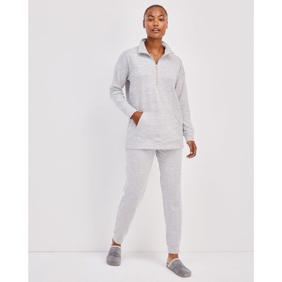 Haven Well Within Womens Gray Sky Heather Sweater Knit Half Zip Size XL - Picture 6 of 6